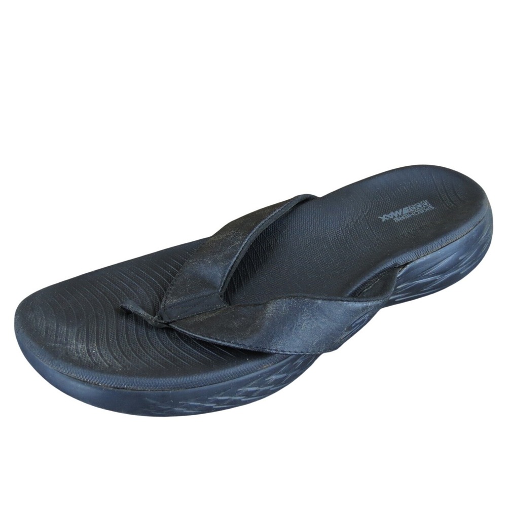Skechers Men's Goga Max Flip Flop Black Synthetic Size 12‎ Medium  Used 2025
